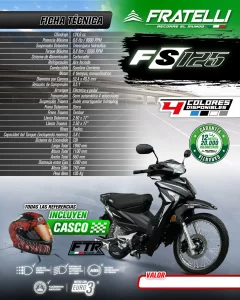 Fratelli FS 125 moto de trabajo para domiciliarios en Soacha
